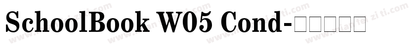 SchoolBook W05 Cond字体转换